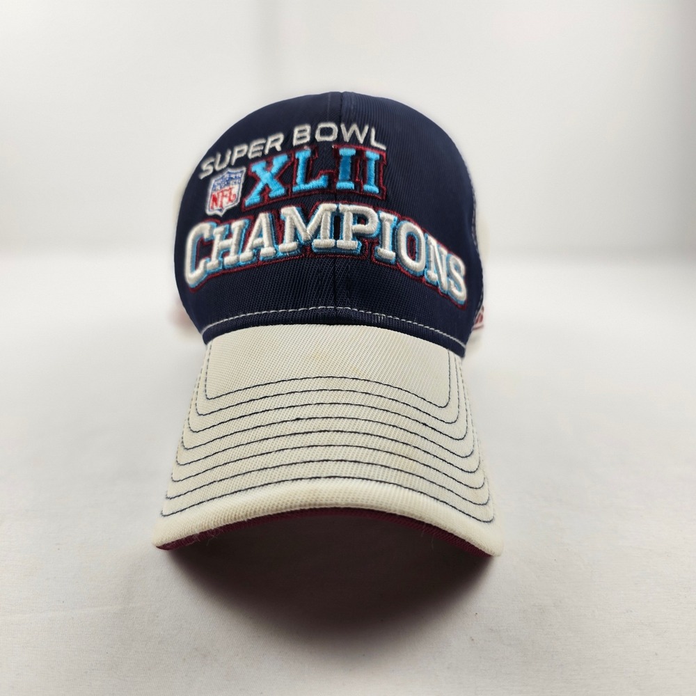 Reebok NFL Super Bowl XLII Champions Authentic Sideline Hat Cap Adjustable OSFA